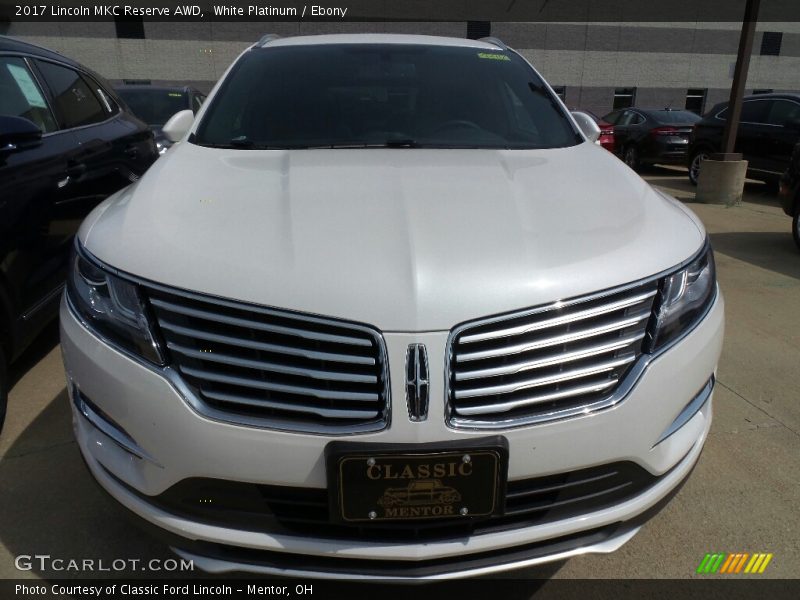 White Platinum / Ebony 2017 Lincoln MKC Reserve AWD