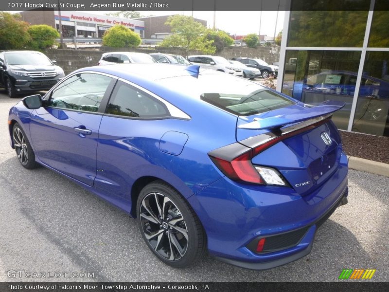 Aegean Blue Metallic / Black 2017 Honda Civic Si Coupe