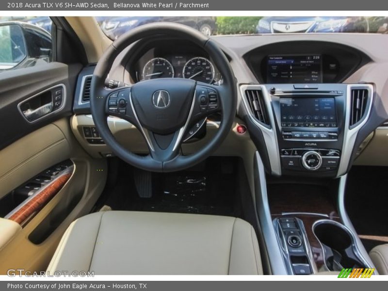 Bellanova White Pearl / Parchment 2018 Acura TLX V6 SH-AWD Sedan