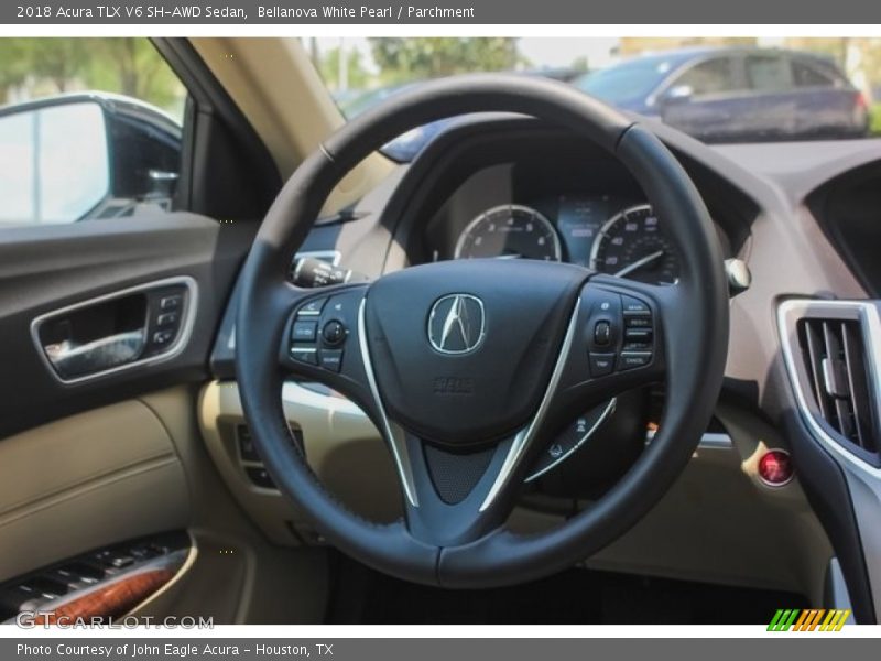 Bellanova White Pearl / Parchment 2018 Acura TLX V6 SH-AWD Sedan