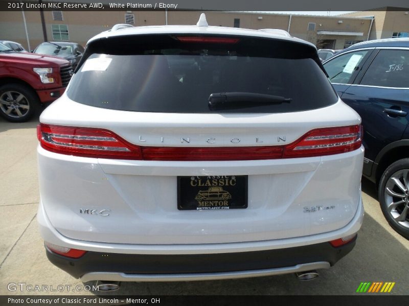 White Platinum / Ebony 2017 Lincoln MKC Reserve AWD
