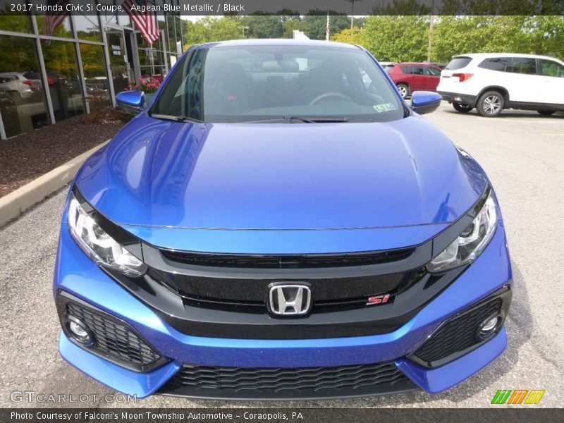 Aegean Blue Metallic / Black 2017 Honda Civic Si Coupe
