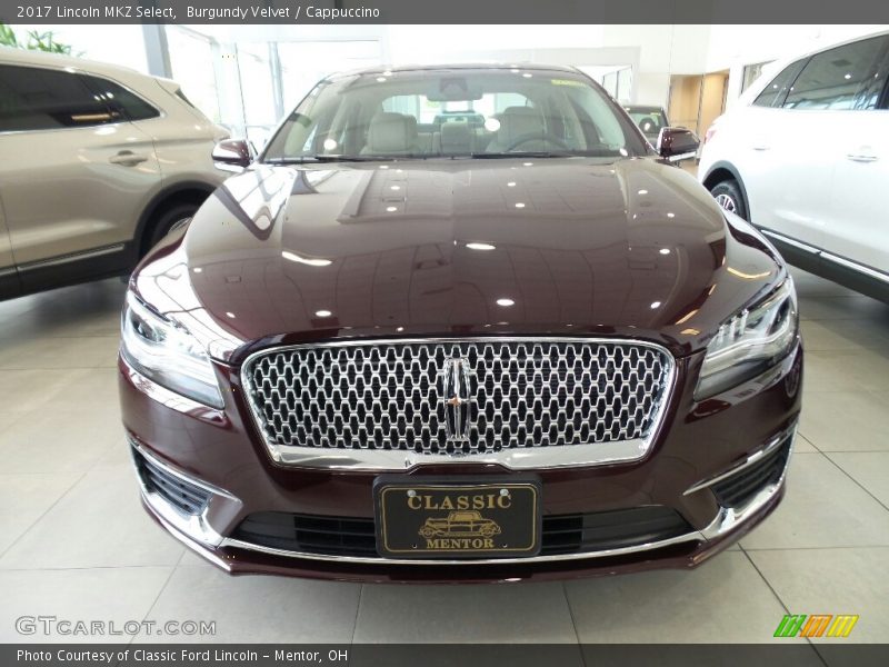 Burgundy Velvet / Cappuccino 2017 Lincoln MKZ Select