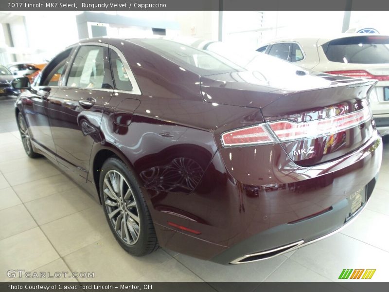 Burgundy Velvet / Cappuccino 2017 Lincoln MKZ Select