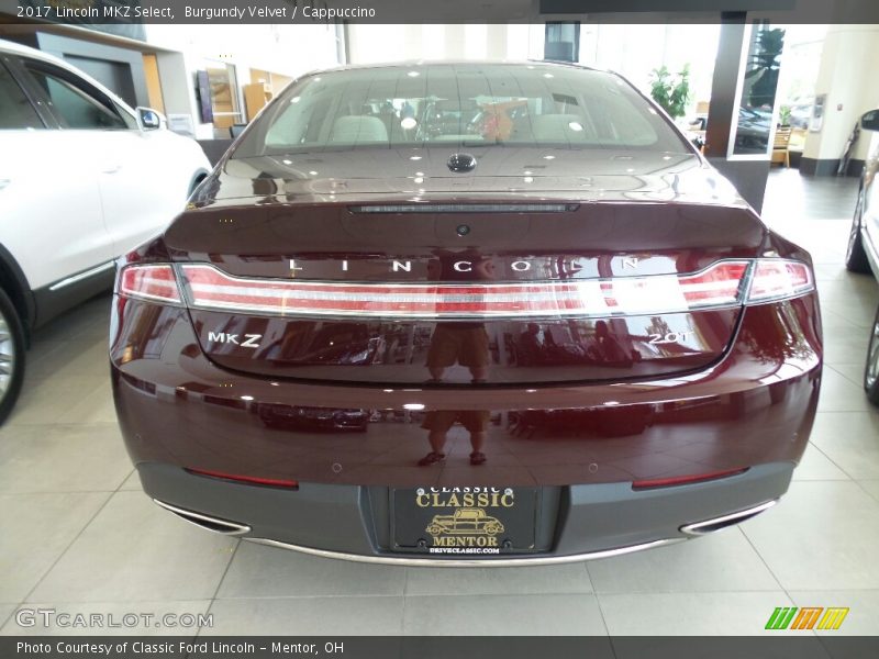 Burgundy Velvet / Cappuccino 2017 Lincoln MKZ Select