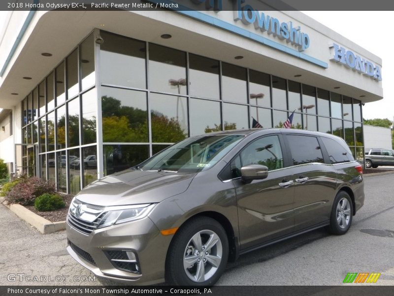 Pacific Pewter Metallic / Mocha 2018 Honda Odyssey EX-L