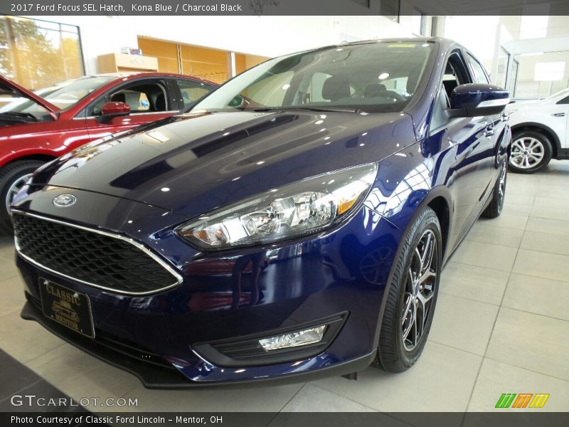 Kona Blue / Charcoal Black 2017 Ford Focus SEL Hatch