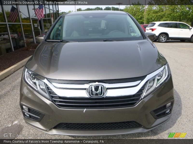 Pacific Pewter Metallic / Mocha 2018 Honda Odyssey EX-L