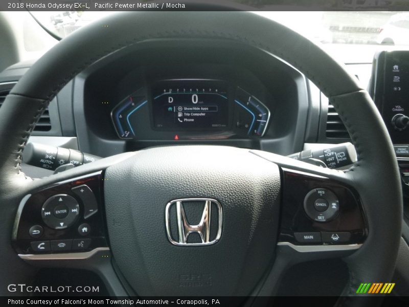 Pacific Pewter Metallic / Mocha 2018 Honda Odyssey EX-L