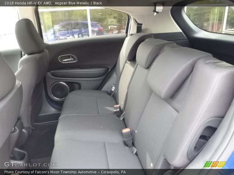 Aegean Blue Metallic / Black 2018 Honda HR-V EX AWD