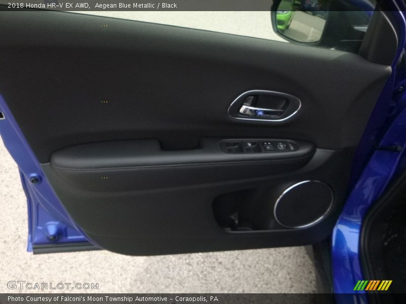 Aegean Blue Metallic / Black 2018 Honda HR-V EX AWD