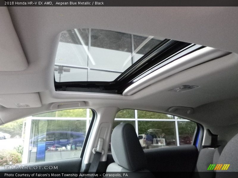 Aegean Blue Metallic / Black 2018 Honda HR-V EX AWD