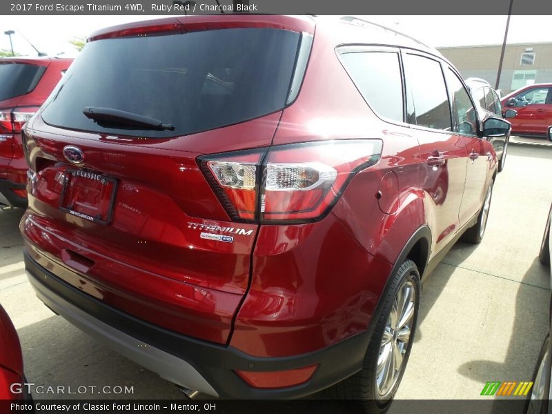 Ruby Red / Charcoal Black 2017 Ford Escape Titanium 4WD