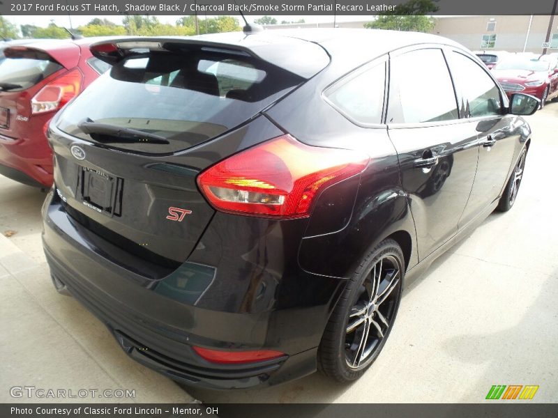 Shadow Black / Charcoal Black/Smoke Storm Partial Recaro Leather 2017 Ford Focus ST Hatch