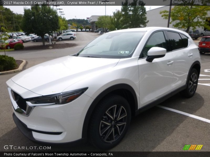 Crystal White Pearl / Parchment 2017 Mazda CX-5 Grand Touring AWD