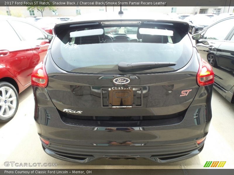 Shadow Black / Charcoal Black/Smoke Storm Partial Recaro Leather 2017 Ford Focus ST Hatch