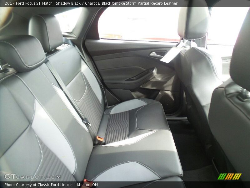 Shadow Black / Charcoal Black/Smoke Storm Partial Recaro Leather 2017 Ford Focus ST Hatch