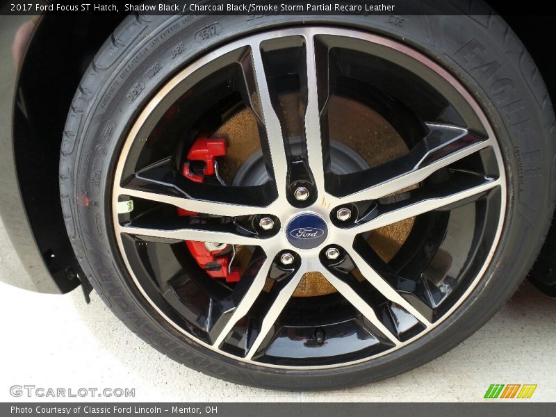 Shadow Black / Charcoal Black/Smoke Storm Partial Recaro Leather 2017 Ford Focus ST Hatch