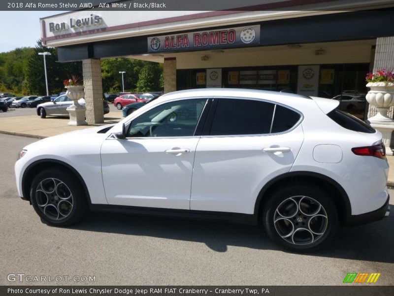 Alfa White / Black/Black 2018 Alfa Romeo Stelvio AWD