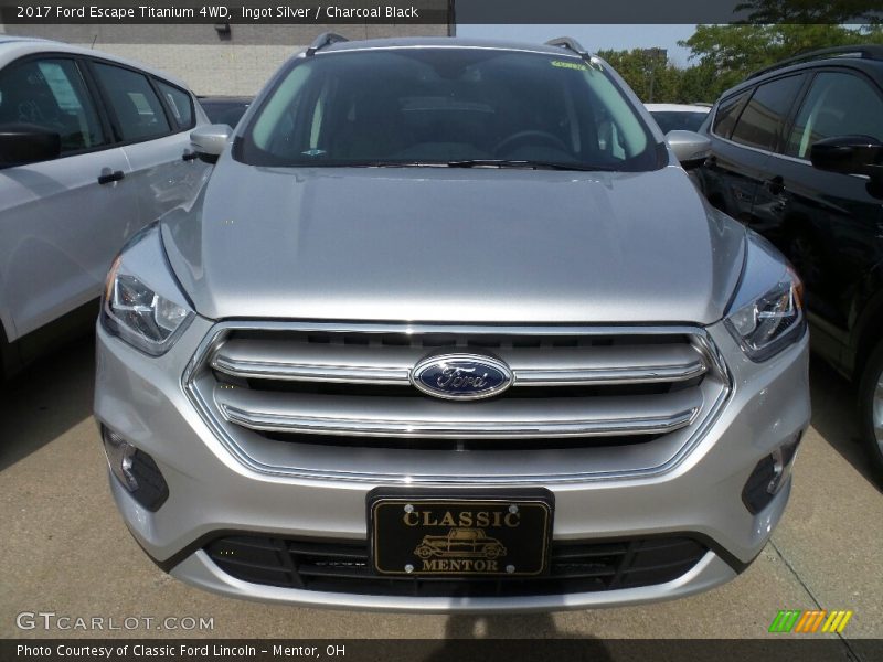 Ingot Silver / Charcoal Black 2017 Ford Escape Titanium 4WD