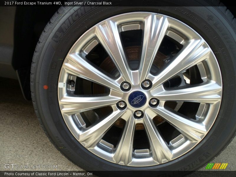 Ingot Silver / Charcoal Black 2017 Ford Escape Titanium 4WD