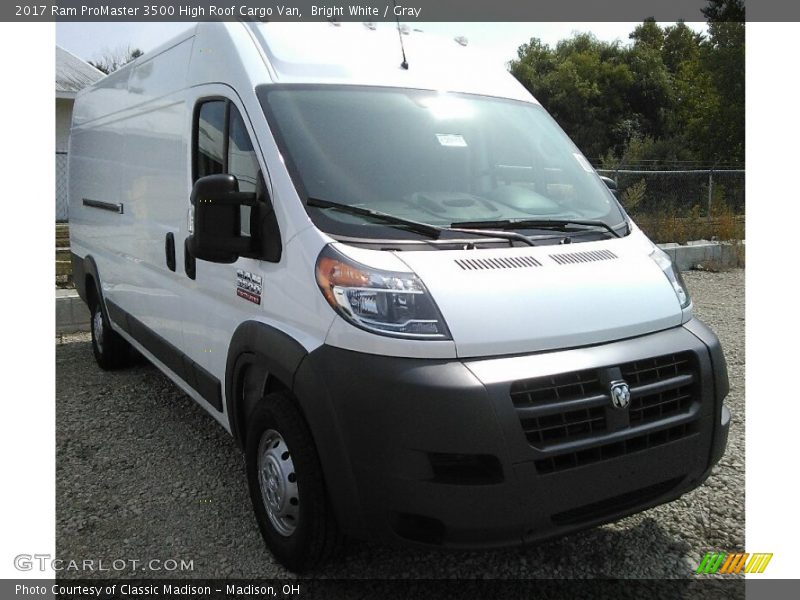Bright White / Gray 2017 Ram ProMaster 3500 High Roof Cargo Van