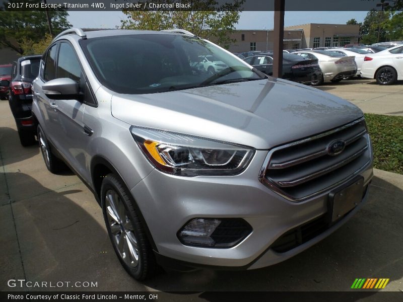 Ingot Silver / Charcoal Black 2017 Ford Escape Titanium 4WD