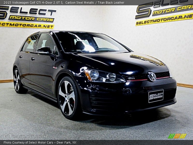 Carbon Steel Metallic / Titan Black Leather 2015 Volkswagen Golf GTI 4-Door 2.0T S