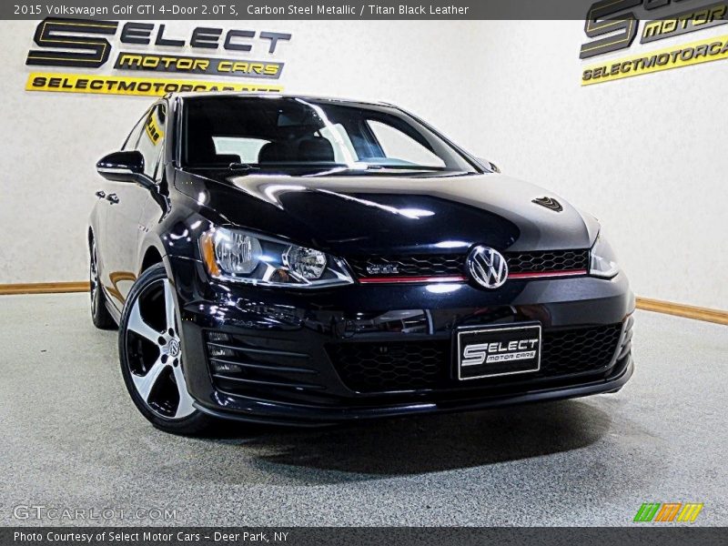 Carbon Steel Metallic / Titan Black Leather 2015 Volkswagen Golf GTI 4-Door 2.0T S