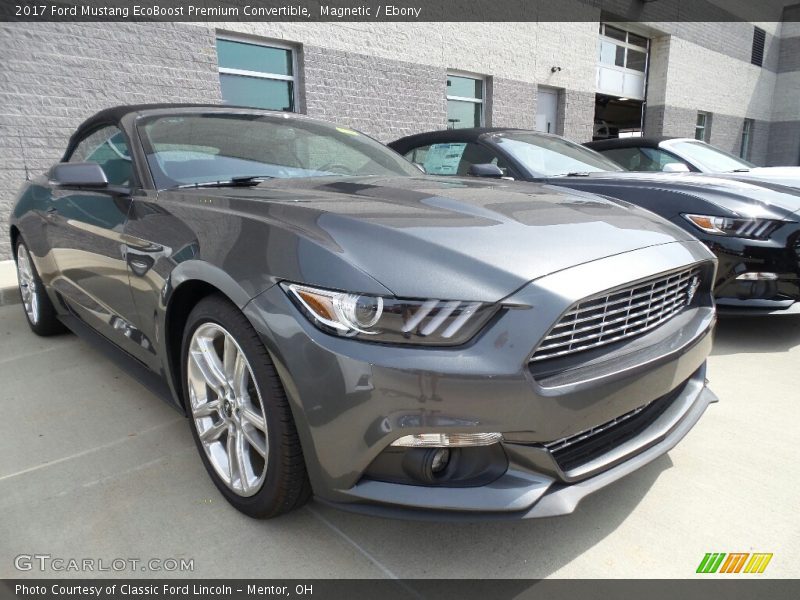 Magnetic / Ebony 2017 Ford Mustang EcoBoost Premium Convertible