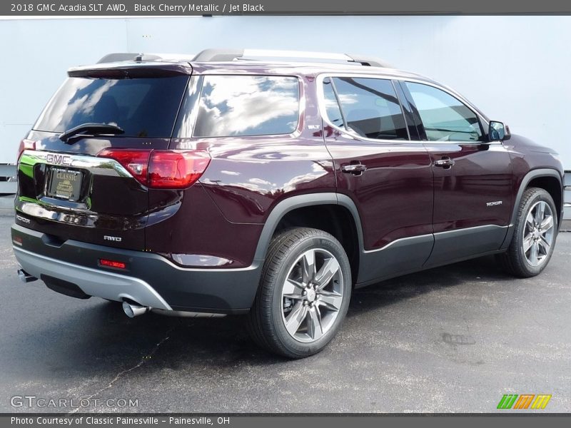 Black Cherry Metallic / Jet Black 2018 GMC Acadia SLT AWD