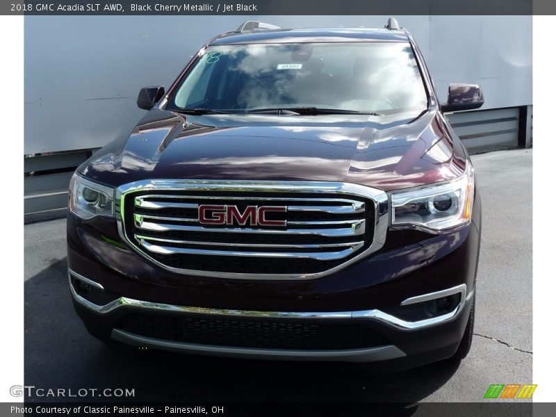 Black Cherry Metallic / Jet Black 2018 GMC Acadia SLT AWD