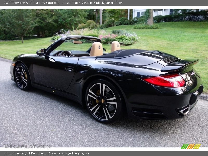 Basalt Black Metallic / Black/Sand Beige 2011 Porsche 911 Turbo S Cabriolet