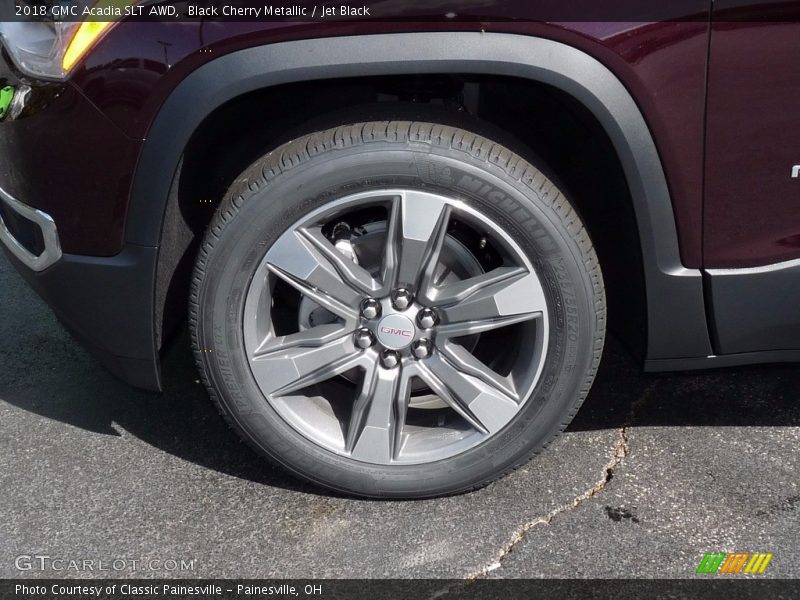 Black Cherry Metallic / Jet Black 2018 GMC Acadia SLT AWD