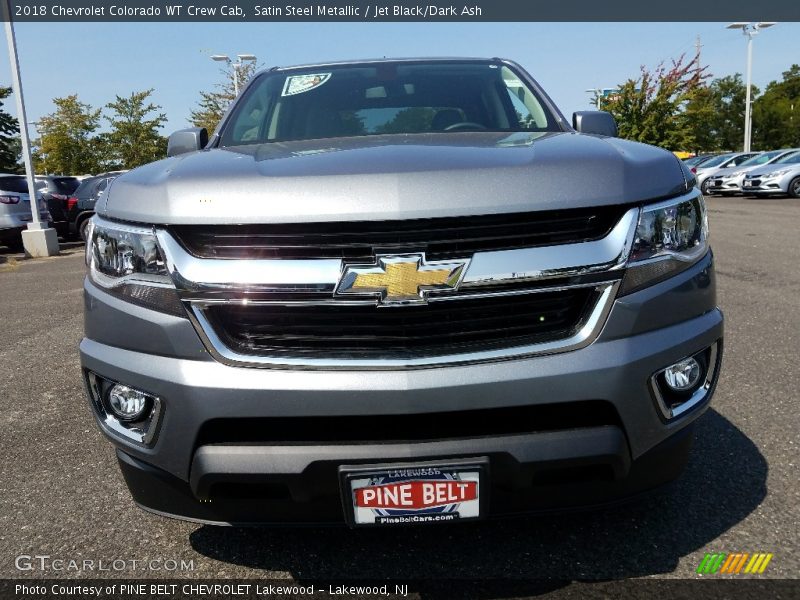 Satin Steel Metallic / Jet Black/Dark Ash 2018 Chevrolet Colorado WT Crew Cab