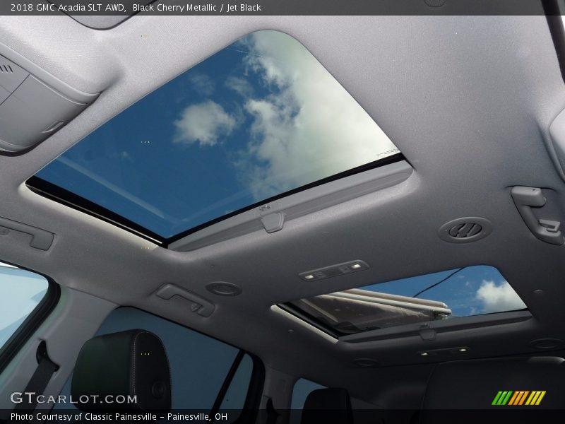 Black Cherry Metallic / Jet Black 2018 GMC Acadia SLT AWD