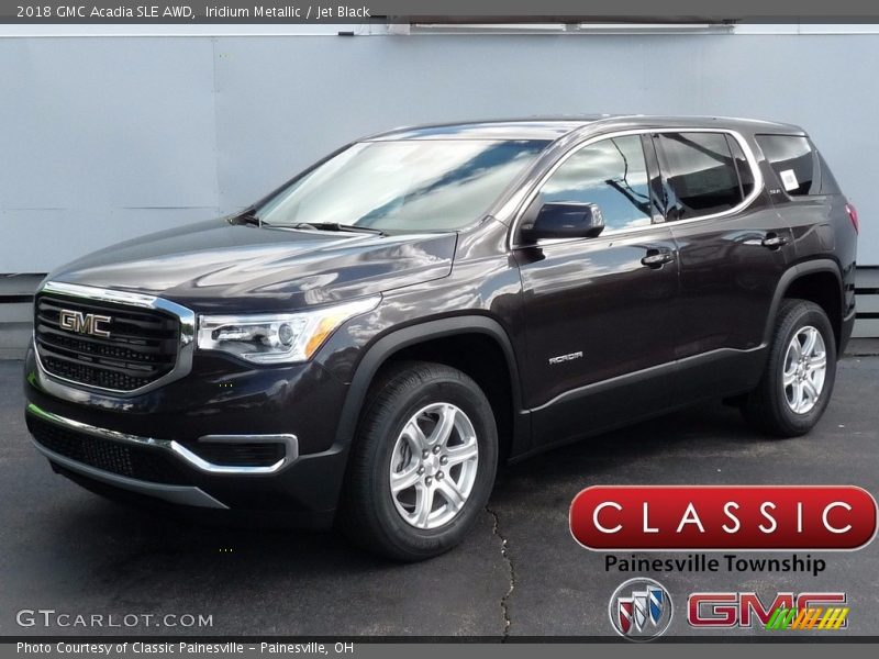 Iridium Metallic / Jet Black 2018 GMC Acadia SLE AWD