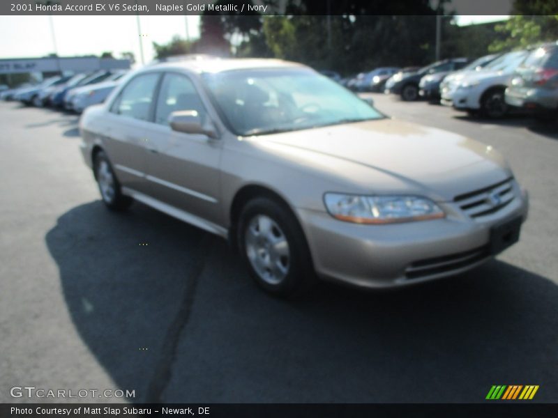 Naples Gold Metallic / Ivory 2001 Honda Accord EX V6 Sedan