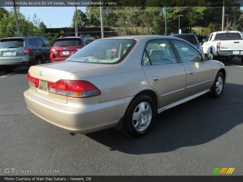 Naples Gold Metallic / Ivory 2001 Honda Accord EX V6 Sedan