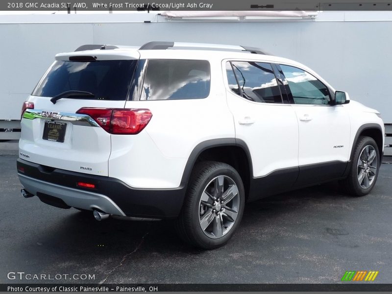 White Frost Tricoat / Cocoa/Light Ash Gray 2018 GMC Acadia SLT AWD