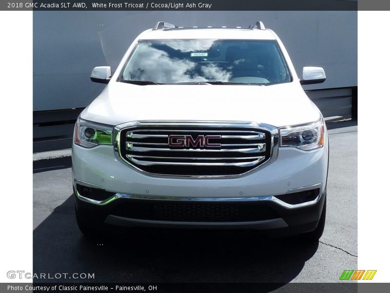 White Frost Tricoat / Cocoa/Light Ash Gray 2018 GMC Acadia SLT AWD