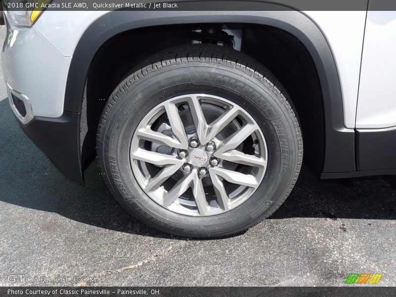 Quicksilver Metallic / Jet Black 2018 GMC Acadia SLE AWD