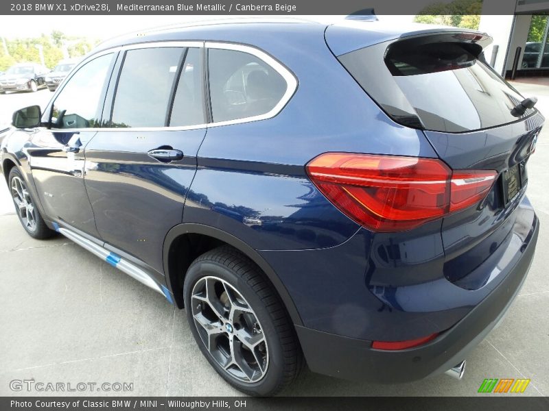 Mediterranean Blue Metallic / Canberra Beige 2018 BMW X1 xDrive28i