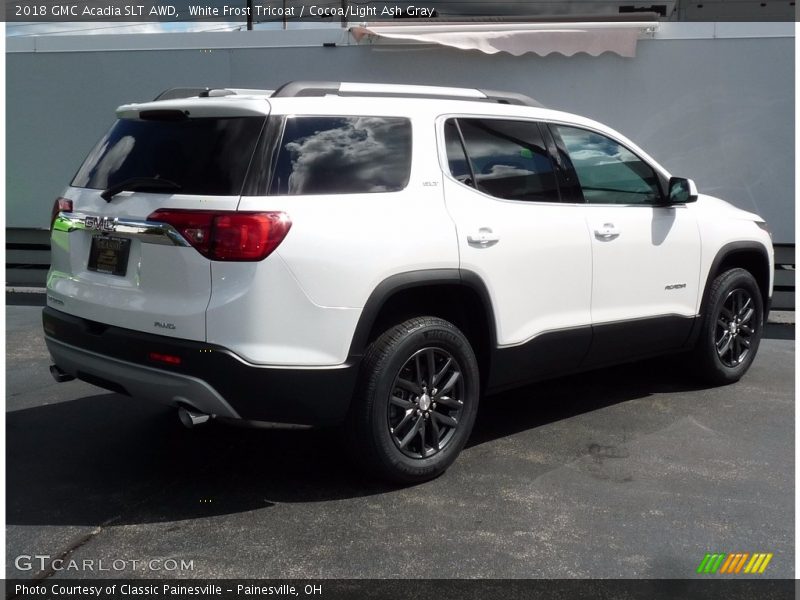 White Frost Tricoat / Cocoa/Light Ash Gray 2018 GMC Acadia SLT AWD