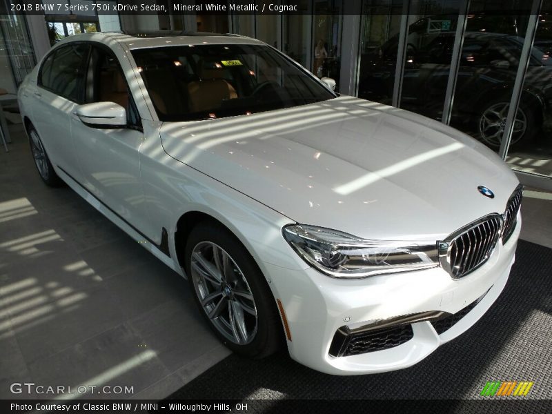 Mineral White Metallic / Cognac 2018 BMW 7 Series 750i xDrive Sedan