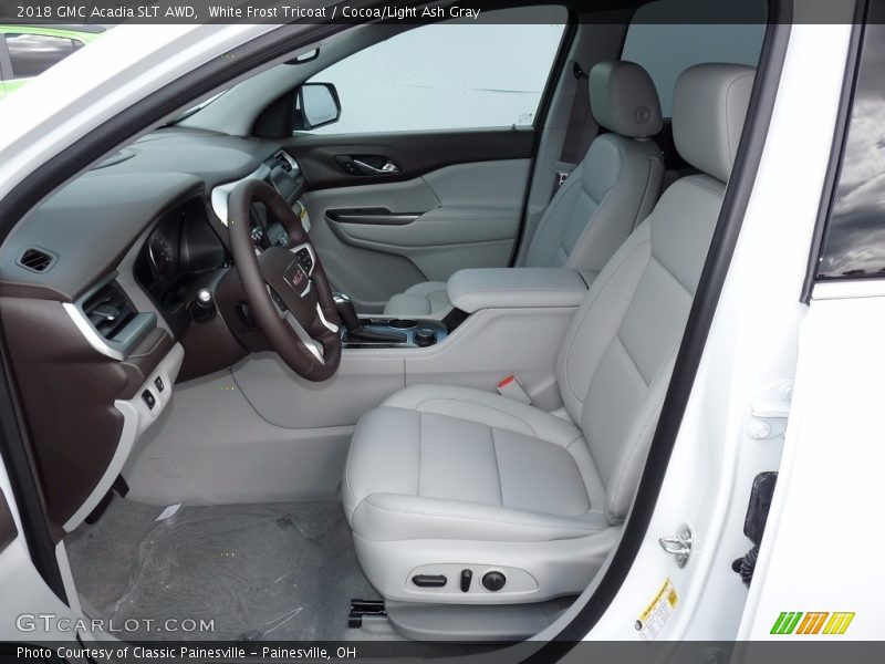 White Frost Tricoat / Cocoa/Light Ash Gray 2018 GMC Acadia SLT AWD