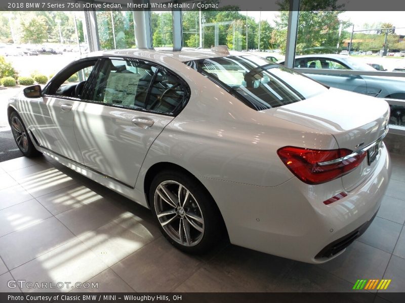 Mineral White Metallic / Cognac 2018 BMW 7 Series 750i xDrive Sedan