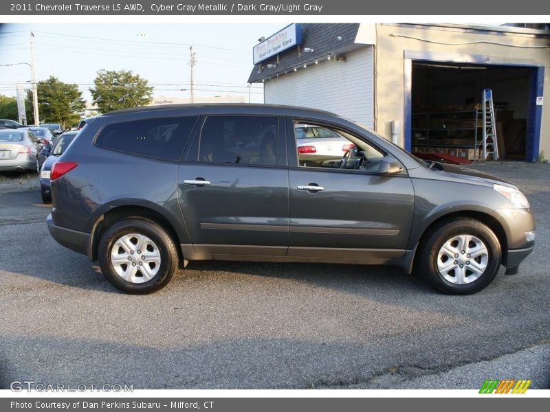Cyber Gray Metallic / Dark Gray/Light Gray 2011 Chevrolet Traverse LS AWD