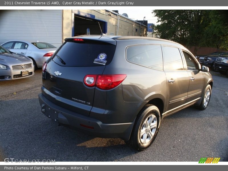 Cyber Gray Metallic / Dark Gray/Light Gray 2011 Chevrolet Traverse LS AWD