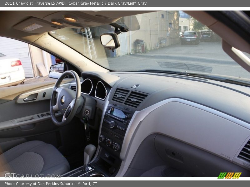 Cyber Gray Metallic / Dark Gray/Light Gray 2011 Chevrolet Traverse LS AWD